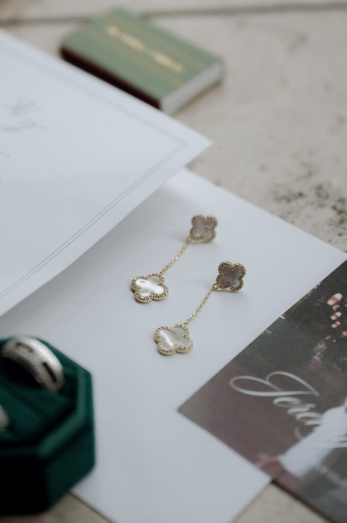 Wedding earrings from Van Cleef & Arpels