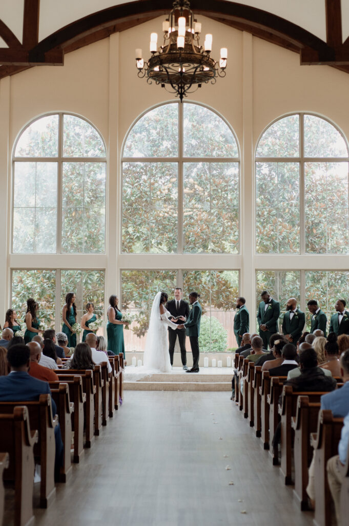 photo of wedding ceremony at Chapel at Ana Villa taken by Nicole Endress Photography