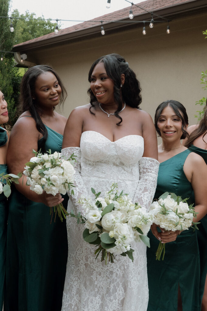 bride and her maid of honors