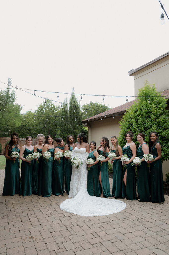 bride and bridesmaid photo taken by Dallas Wedding Photographer