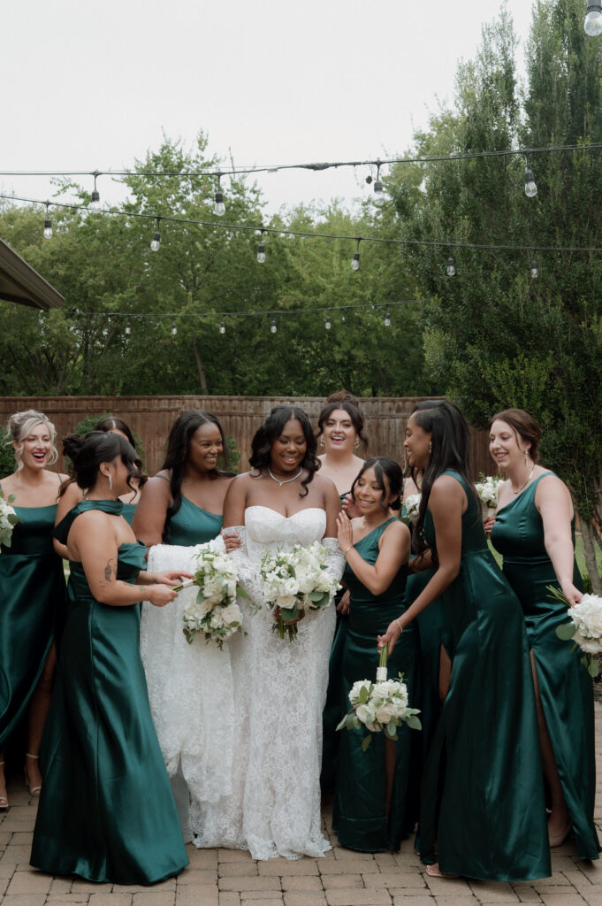 bride and her girls