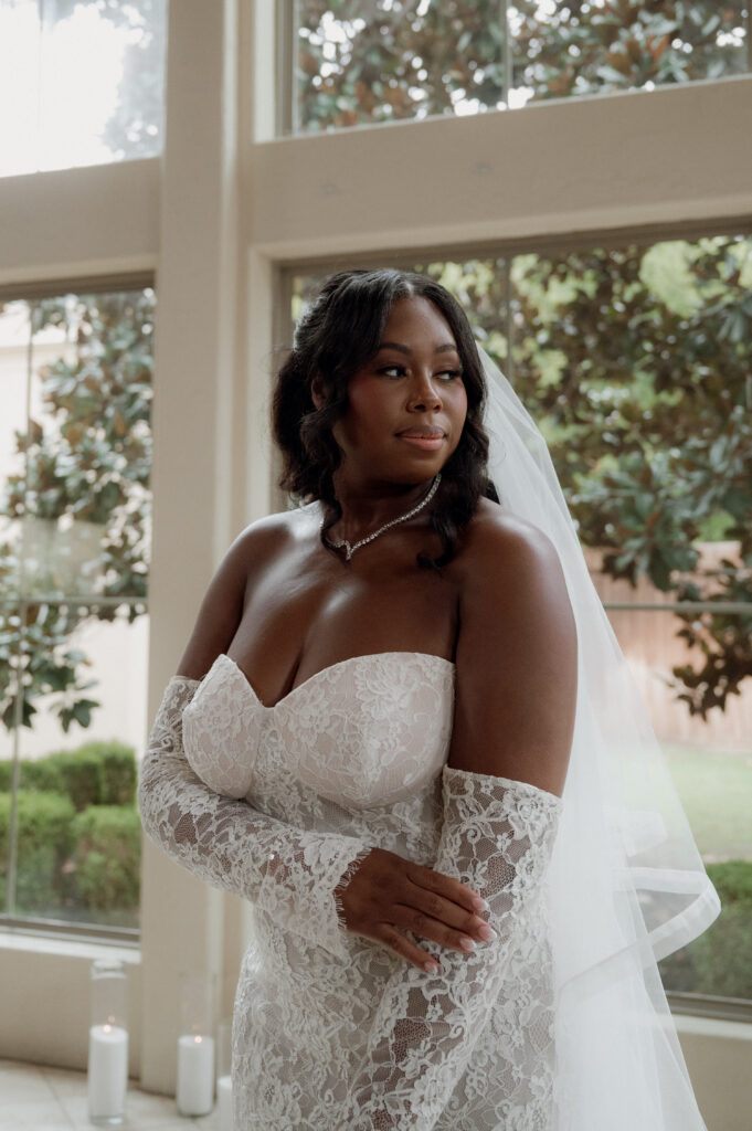 bridal portrait taken at Chapel at Ana Villa