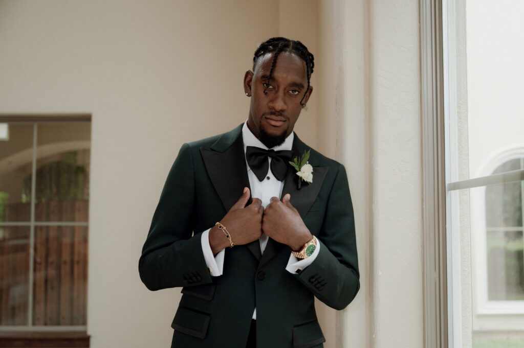 moody groom photo taken by Nicole Endress Photography