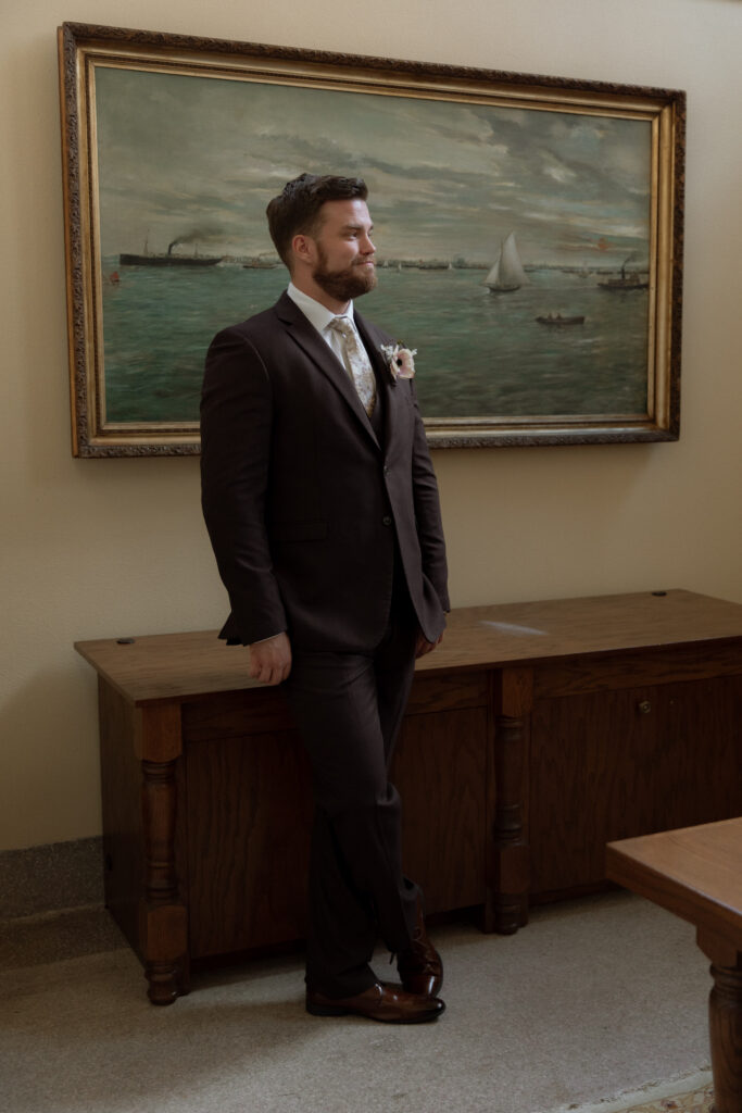 editorial photo of groom taken by Texas Wedding Photographer
