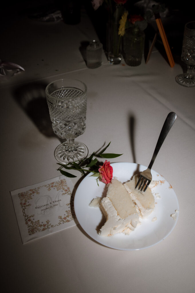 late night wedding details
